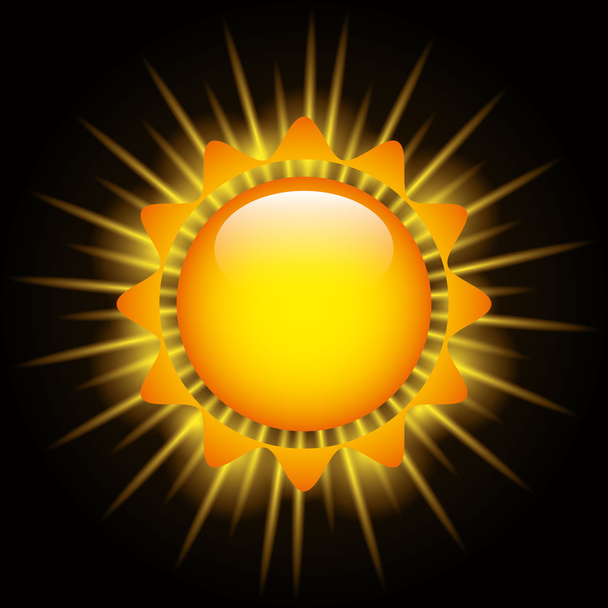 Letní slunce kreslený - Vektor, obrázek