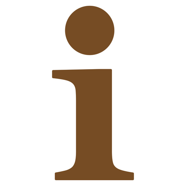 Info icono de color marrón plano
 - Vector, imagen