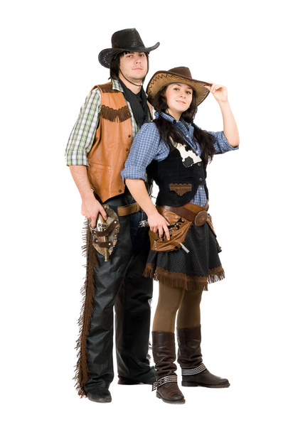 Cowboy and cowgirl - 写真・画像