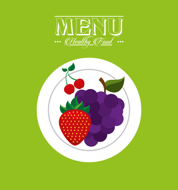 vegetariánské menu design - Vektor, obrázek