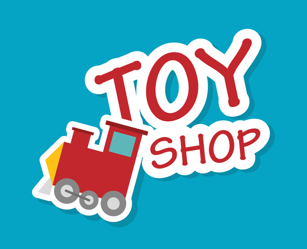 Speelgoed winkel ontwerp - Vector, afbeelding