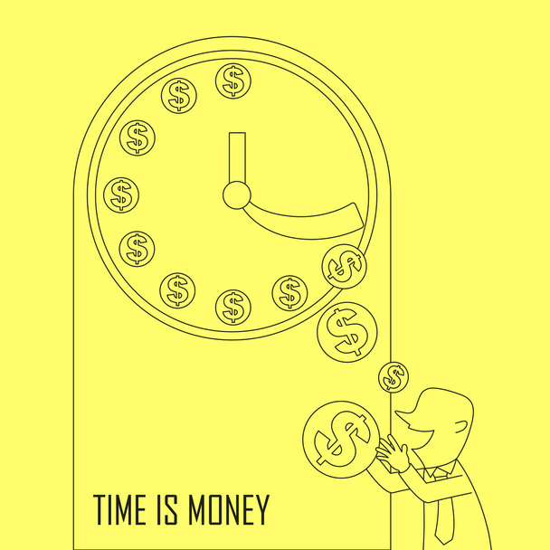 time is money concept - Vetor, Imagem