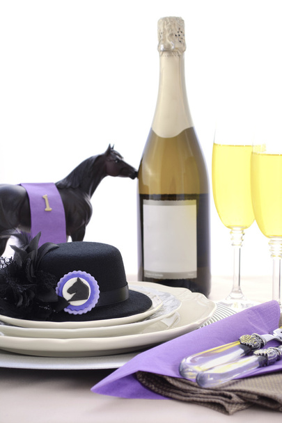 Horse Race Day Ladies Luncheon table setting. - 写真・画像