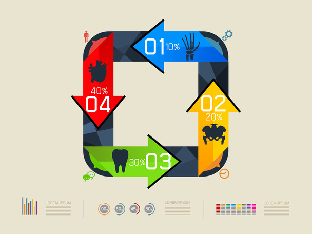 ilustración vectorial de banners infográficos
 - Vector, Imagen
