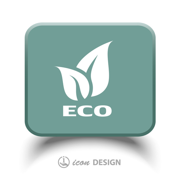Pictograph of eco icon - Vektor, obrázek