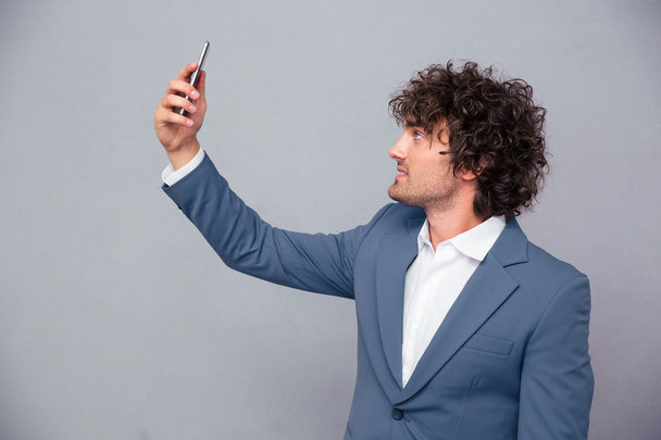 Handsome businessman making selfie photo - Photo, Image