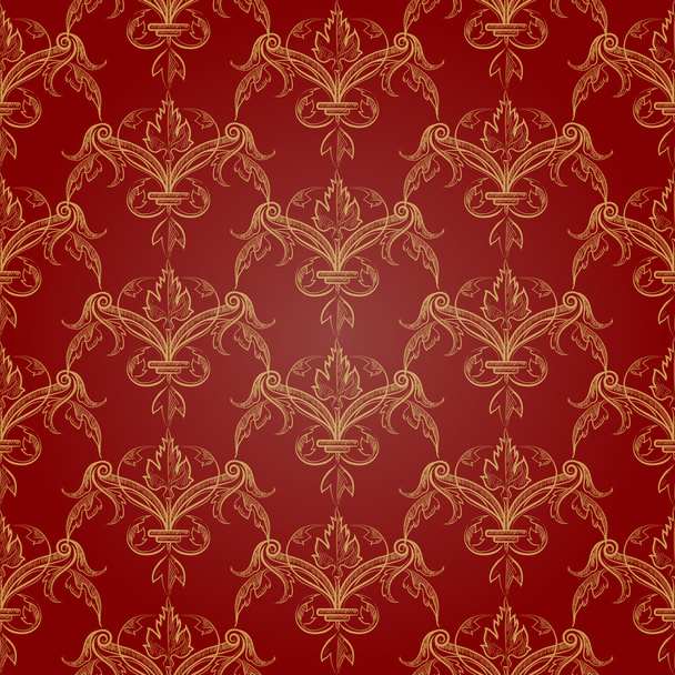 Seamless damask pattern - Vector, afbeelding