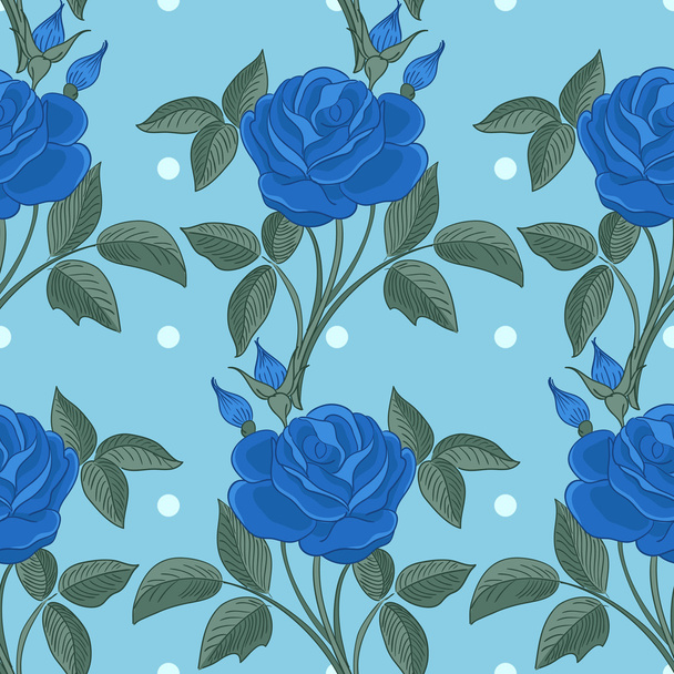 Seamless pattern with roses - Vector, Imagen