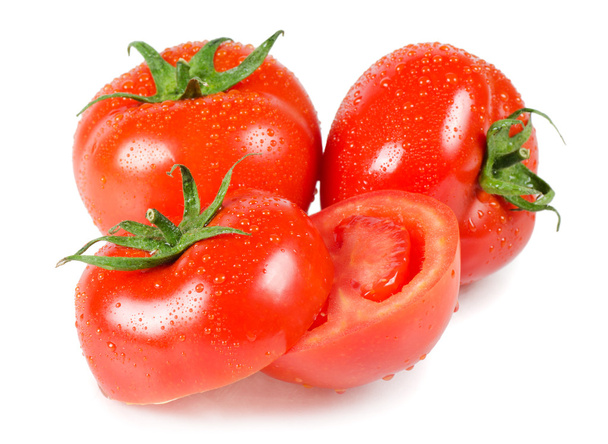 Red tomato isolated on white background - Foto, Imagen