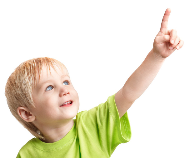 Boy points his finger - Photo, image