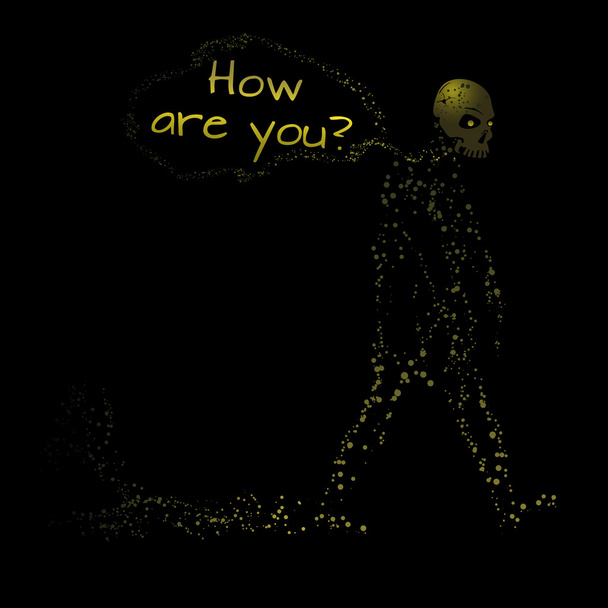 Zombie preguntar: ¿Cómo estás
? - Vector, imagen