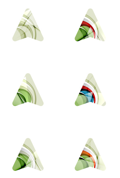 Set of abstract directional arrow icons - ベクター画像