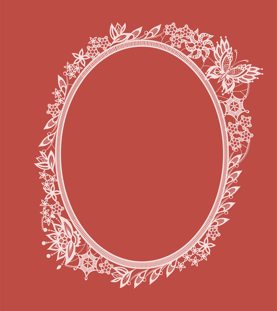 Decorative white frame - Vector, Image