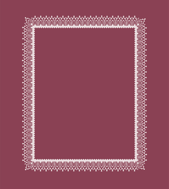 Decorative white frame - Wektor, obraz