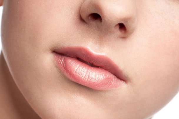 Close-up lips of beauty young woman - Foto, Imagem