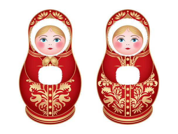 Rus bebeği eşarp - Vektör, Görsel