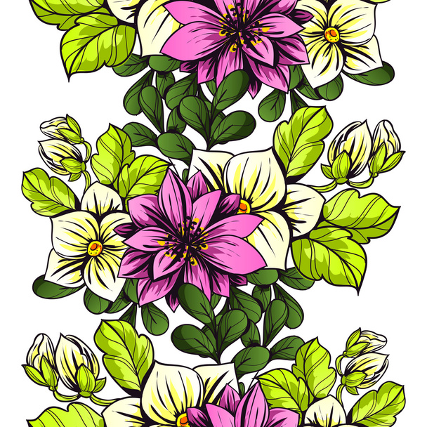 Floral seamless pattern - Vektor, kép