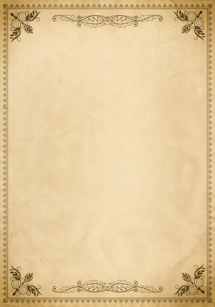 Old paper background with vintage border. - Photo, image