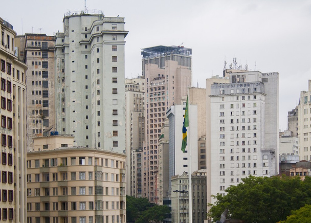 skyline of building deteriorated in downtown sao paulo - Photo, Image