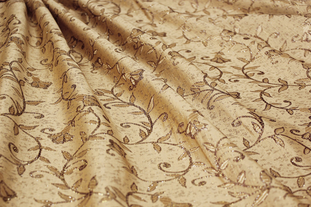 Образец золотой терракотовой ткани
. - Фото, изображение