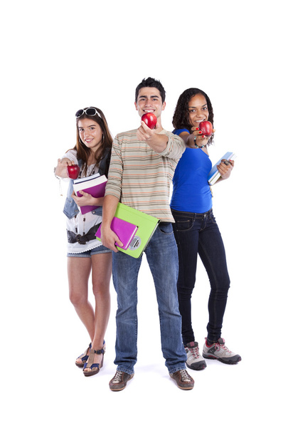 drie tiener studenten - Foto, afbeelding