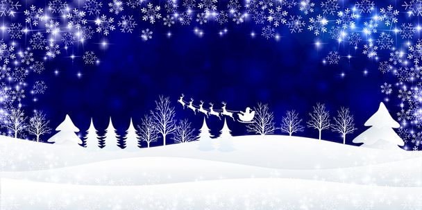 Christmas snow background - Vector, Image