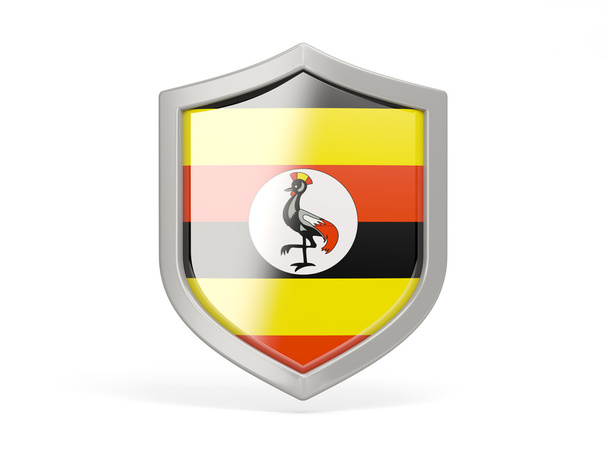 Shield icon with flag of uganda - Photo, Image