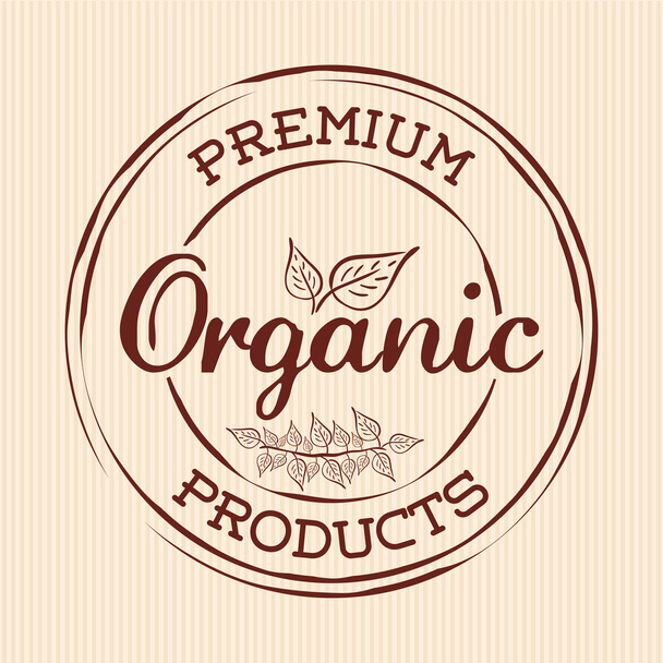 Organické přírodní potraviny popisek - Vektor, obrázek