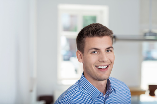 Cheerful Young Businessman Inside the Office - Foto, Imagem