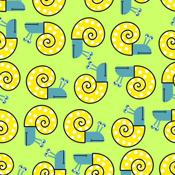 Slak naadloze patroon. Vector achtergrond met clam schelpen. Chee - Vector, afbeelding