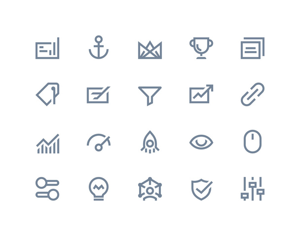 Search optimization icons. Line series - Vector, Image