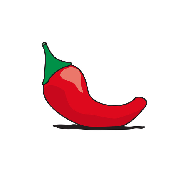 Wektor znak rysunku czerwonym chili - Wektor, obraz