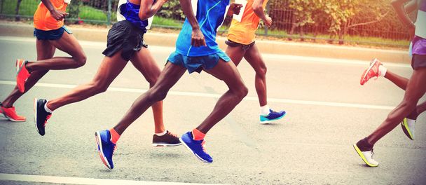Maratonce na silnici - Fotografie, Obrázek