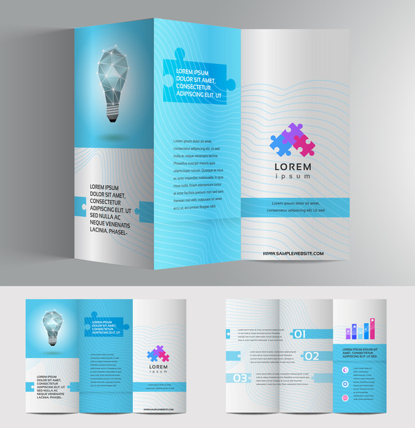 Modelo de design de brochura de negócios
 - Vetor, Imagem