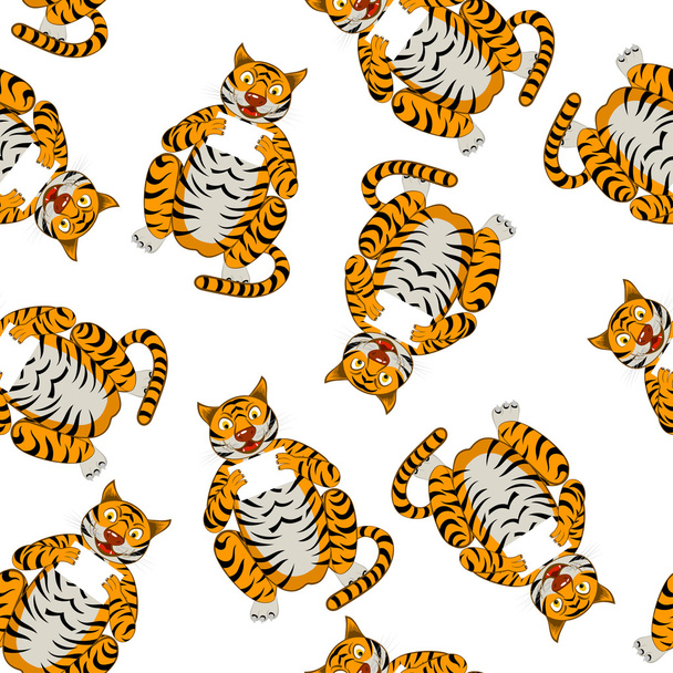 Беззащитный паттерн из мультфильма "Тигры"
 - Вектор,изображение