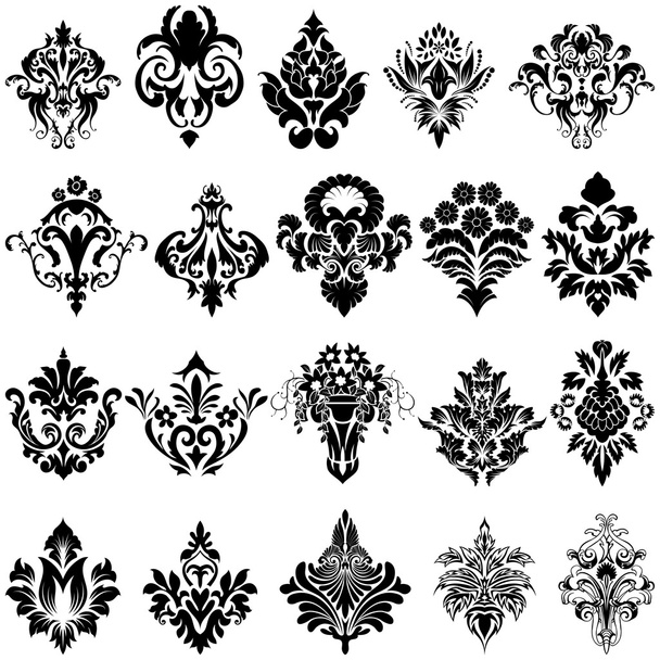Set di emblemi in stile damascato
 - Vettoriali, immagini