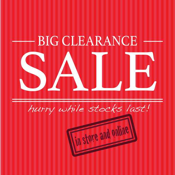 Big clearance sale sign - Vector, Image