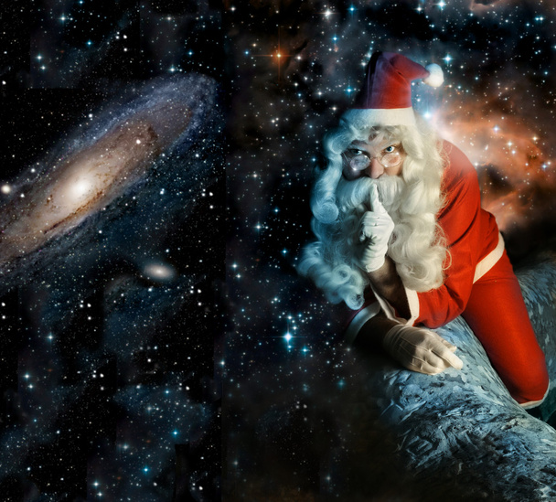 Santa in de ruimte - Foto, afbeelding