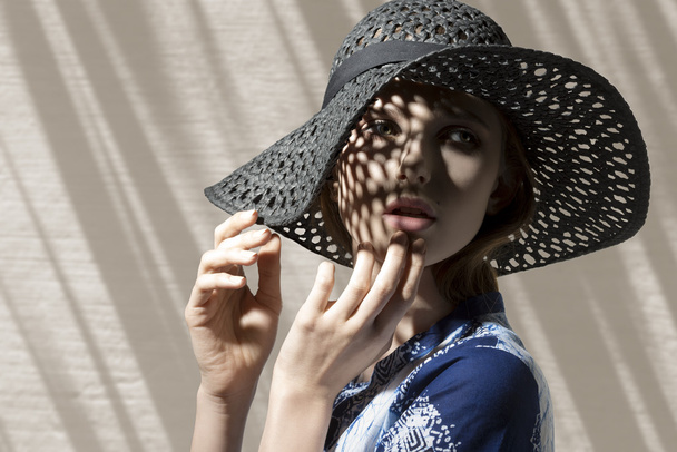 beautiful girl with hat - 写真・画像