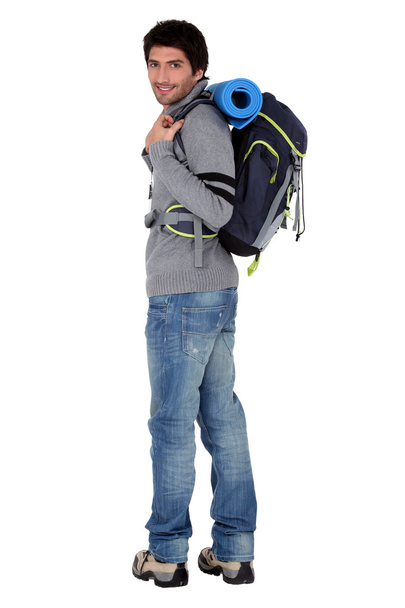 Male hiker with backpack - Photo, Image