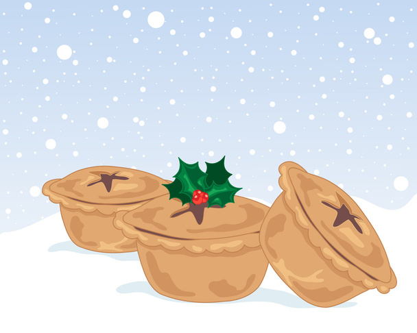 christmas mince pies - Vector, Image