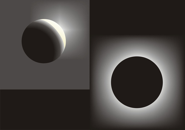 kuu ja aurinko - Vektori, kuva