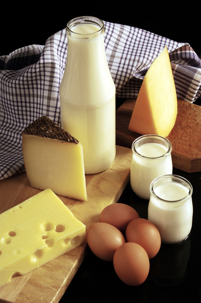 Milchprodukte Milch und Käse.... - Foto, Bild
