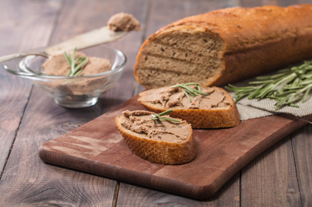 Homemade meat snack  liver pate - Photo, Image