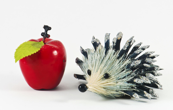 Decorative hedgehog with apple - Photo, Image