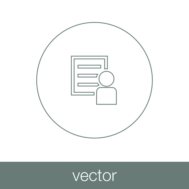 Osobní dokument ikonu - Vektor, obrázek