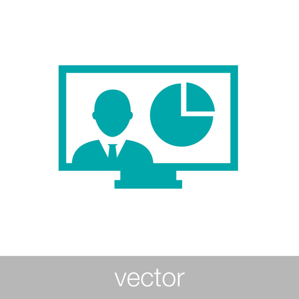 Online-Präsentationssymbol - Vektor, Bild