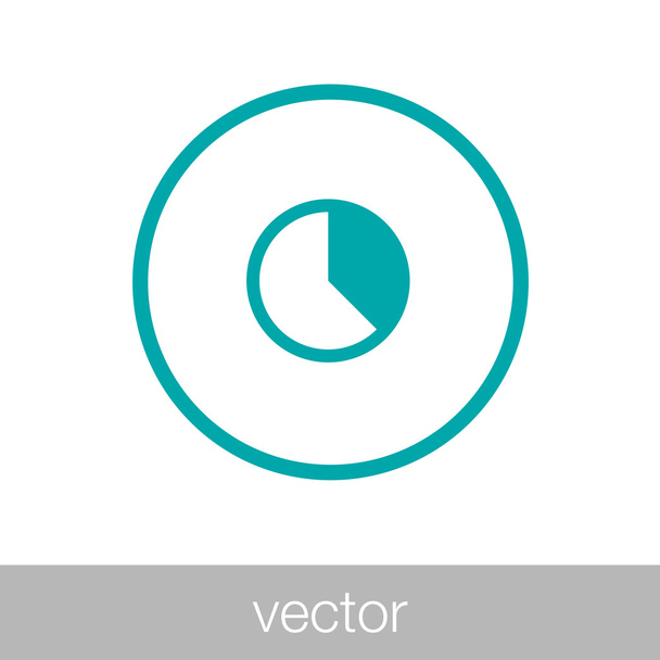 Icono web diagrama circular - icono web gráfico circular
 - Vector, imagen
