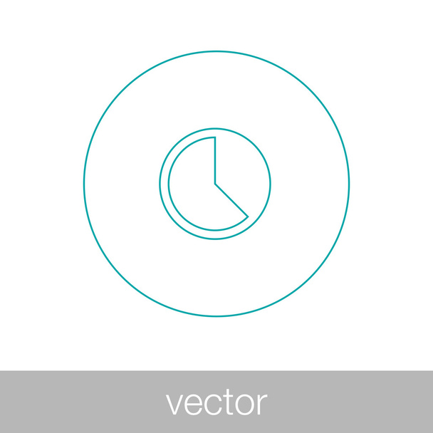 Circular diagram web icon - pie chart web icon - Vector, Image