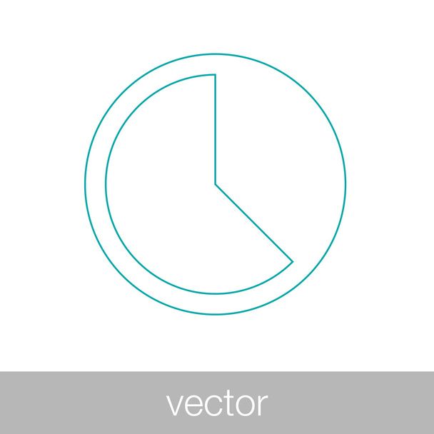 Wykres kołowy tkanina ikona - wykres kołowy ikona sieci web - Wektor, obraz